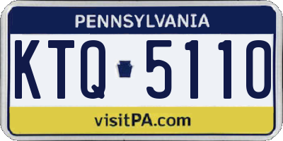 PA license plate KTQ5110