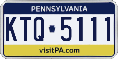 PA license plate KTQ5111