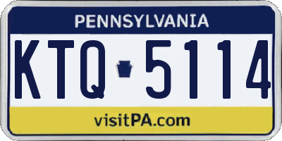PA license plate KTQ5114