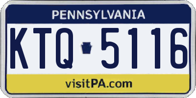 PA license plate KTQ5116