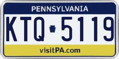 PA license plate KTQ5119