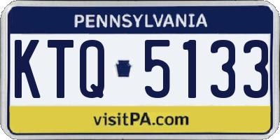 PA license plate KTQ5133