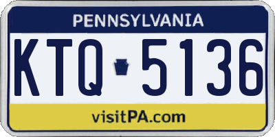 PA license plate KTQ5136