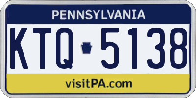 PA license plate KTQ5138
