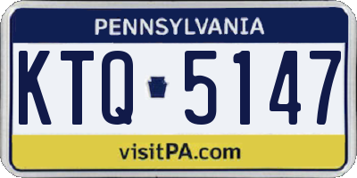 PA license plate KTQ5147