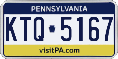 PA license plate KTQ5167