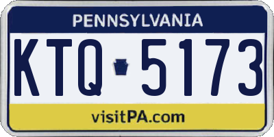 PA license plate KTQ5173