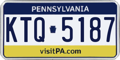 PA license plate KTQ5187