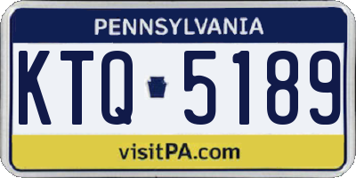 PA license plate KTQ5189