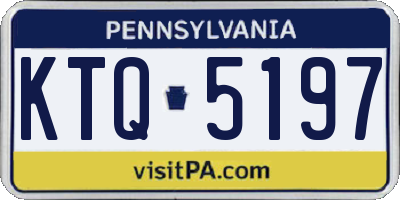 PA license plate KTQ5197
