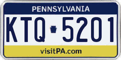 PA license plate KTQ5201