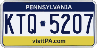 PA license plate KTQ5207