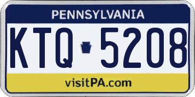 PA license plate KTQ5208