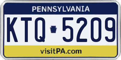 PA license plate KTQ5209