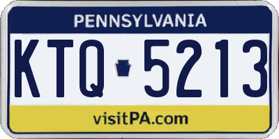 PA license plate KTQ5213