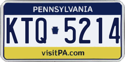 PA license plate KTQ5214