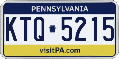 PA license plate KTQ5215