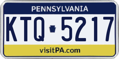 PA license plate KTQ5217
