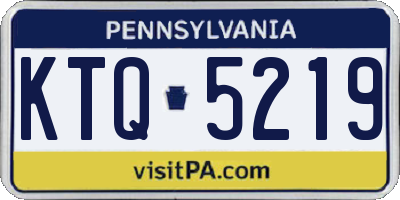 PA license plate KTQ5219