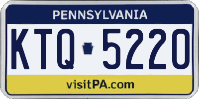 PA license plate KTQ5220