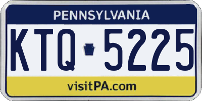 PA license plate KTQ5225
