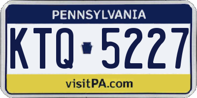 PA license plate KTQ5227