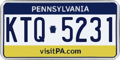 PA license plate KTQ5231
