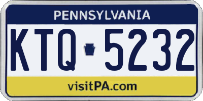 PA license plate KTQ5232