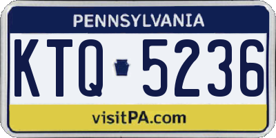 PA license plate KTQ5236