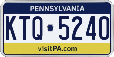 PA license plate KTQ5240