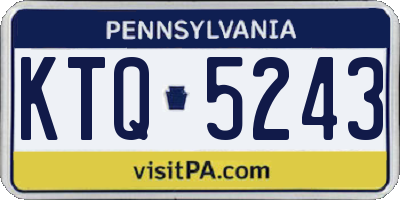 PA license plate KTQ5243