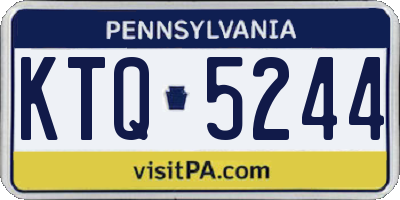 PA license plate KTQ5244