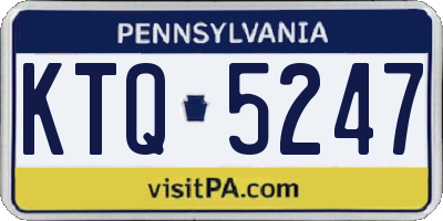 PA license plate KTQ5247
