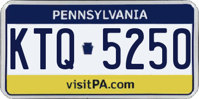 PA license plate KTQ5250
