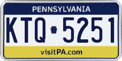 PA license plate KTQ5251