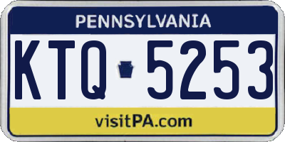 PA license plate KTQ5253