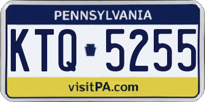 PA license plate KTQ5255