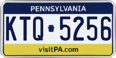 PA license plate KTQ5256