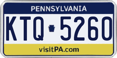 PA license plate KTQ5260