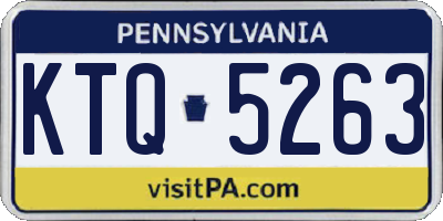 PA license plate KTQ5263