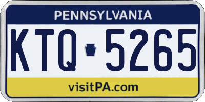 PA license plate KTQ5265