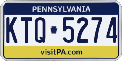 PA license plate KTQ5274