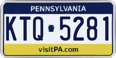 PA license plate KTQ5281