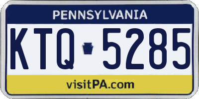 PA license plate KTQ5285