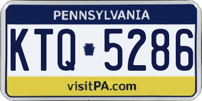 PA license plate KTQ5286