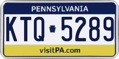 PA license plate KTQ5289