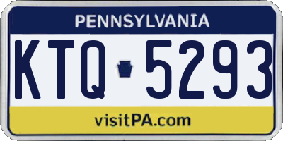 PA license plate KTQ5293