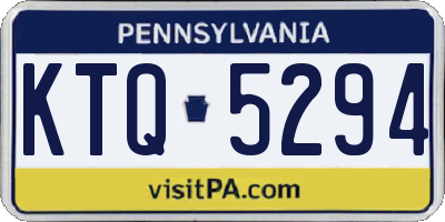 PA license plate KTQ5294