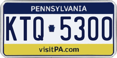 PA license plate KTQ5300