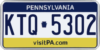 PA license plate KTQ5302